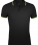 Рубашка поло мужская PASADENA MEN 200 черная с зеленым